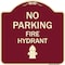Signmission No Parking Fire Hydrant W/ Graphic Heavy-Gauge Aluminum Architectural Sign, 18" x 18", BU-1818-23742 A-DES-BU-1818-23742 - alternate 1